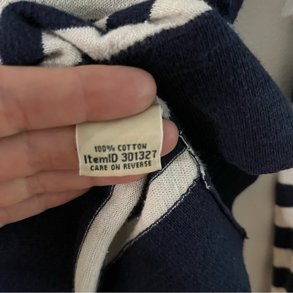 L.L. Bean | Blue and White Stripe Crewneck Sweater- Size Small - Picture 7 of 9
